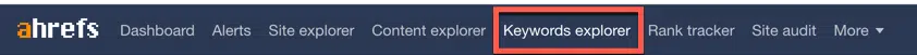 AHREFs Keyword Explorer