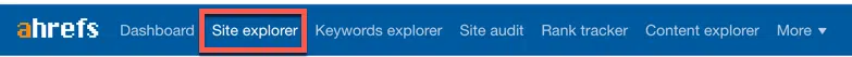 SiteExplorer Ahrefs