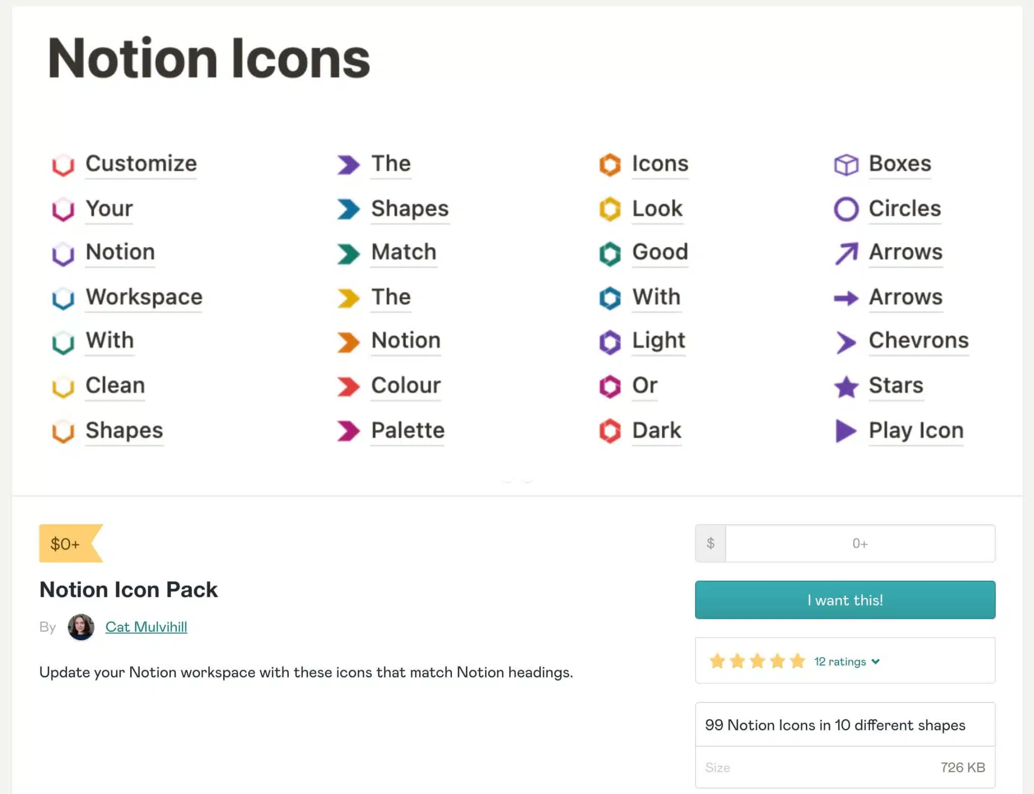 Cat Mulvihill Notion Icons