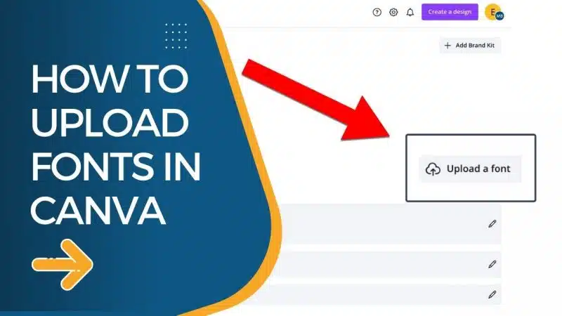 how to upload a font to Canva