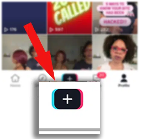 plus icon in TikTok