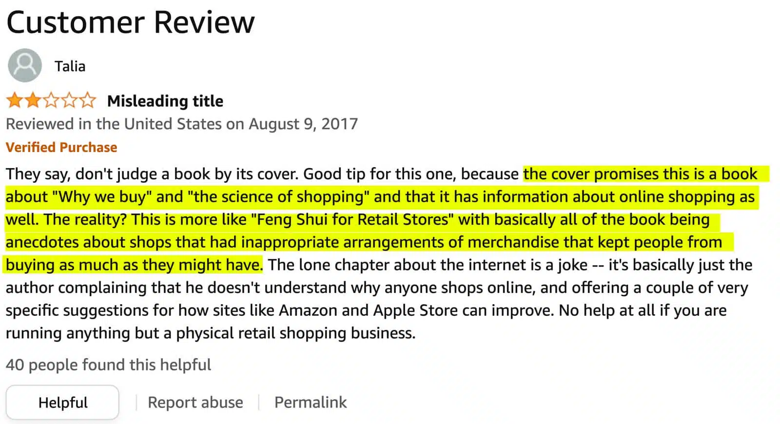 reasons for bad amazon reviews