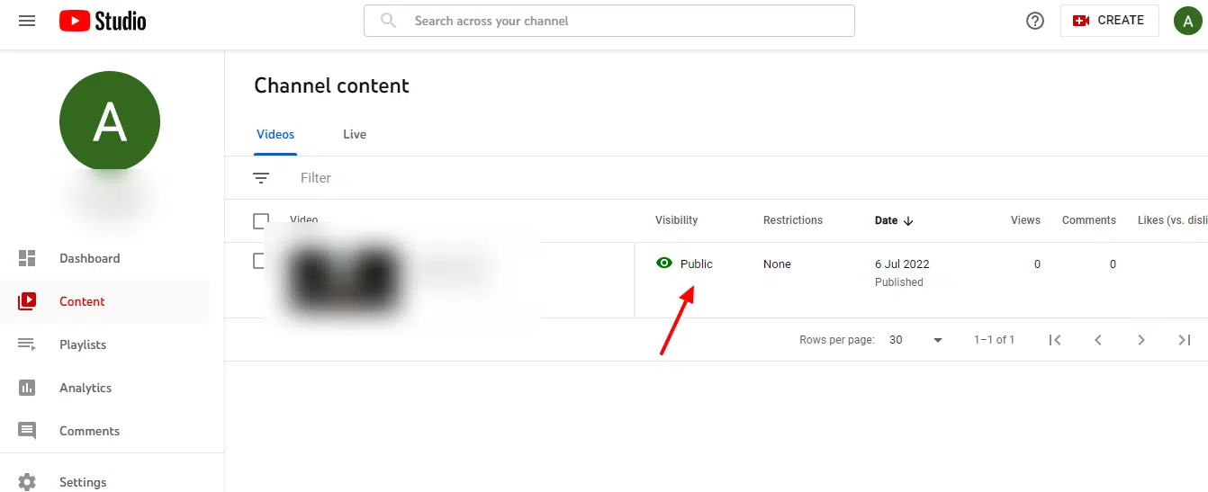 unlisted video