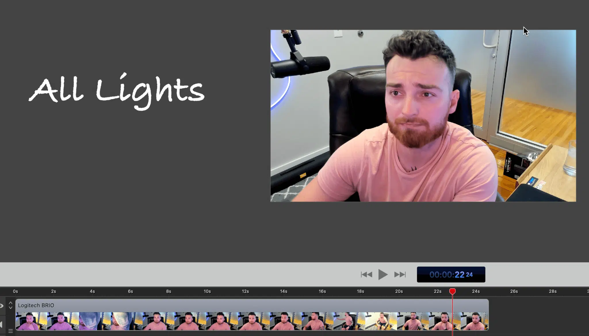 Webcam with no lights