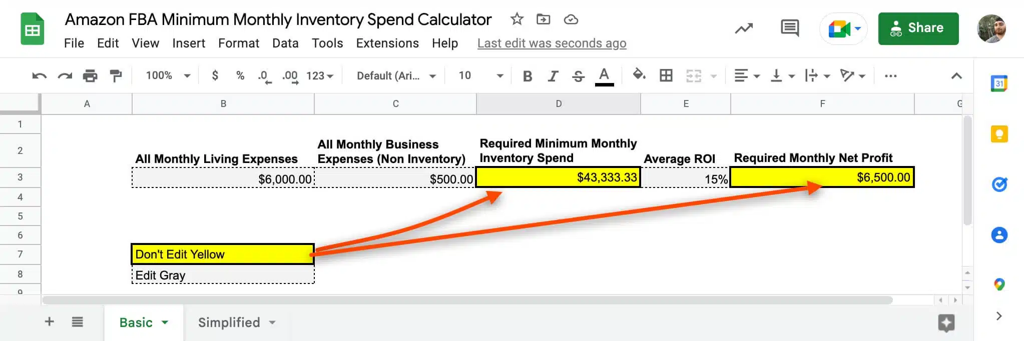 Minimum Spend Calculator ---
