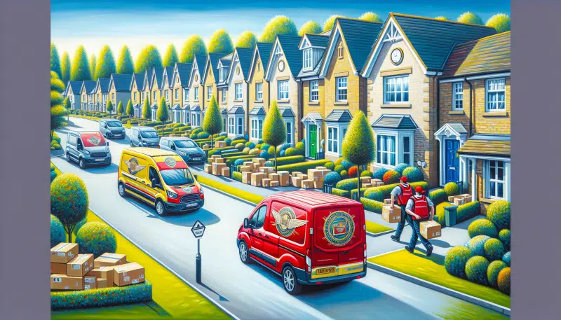 Amazon packages being delivered on a weekend