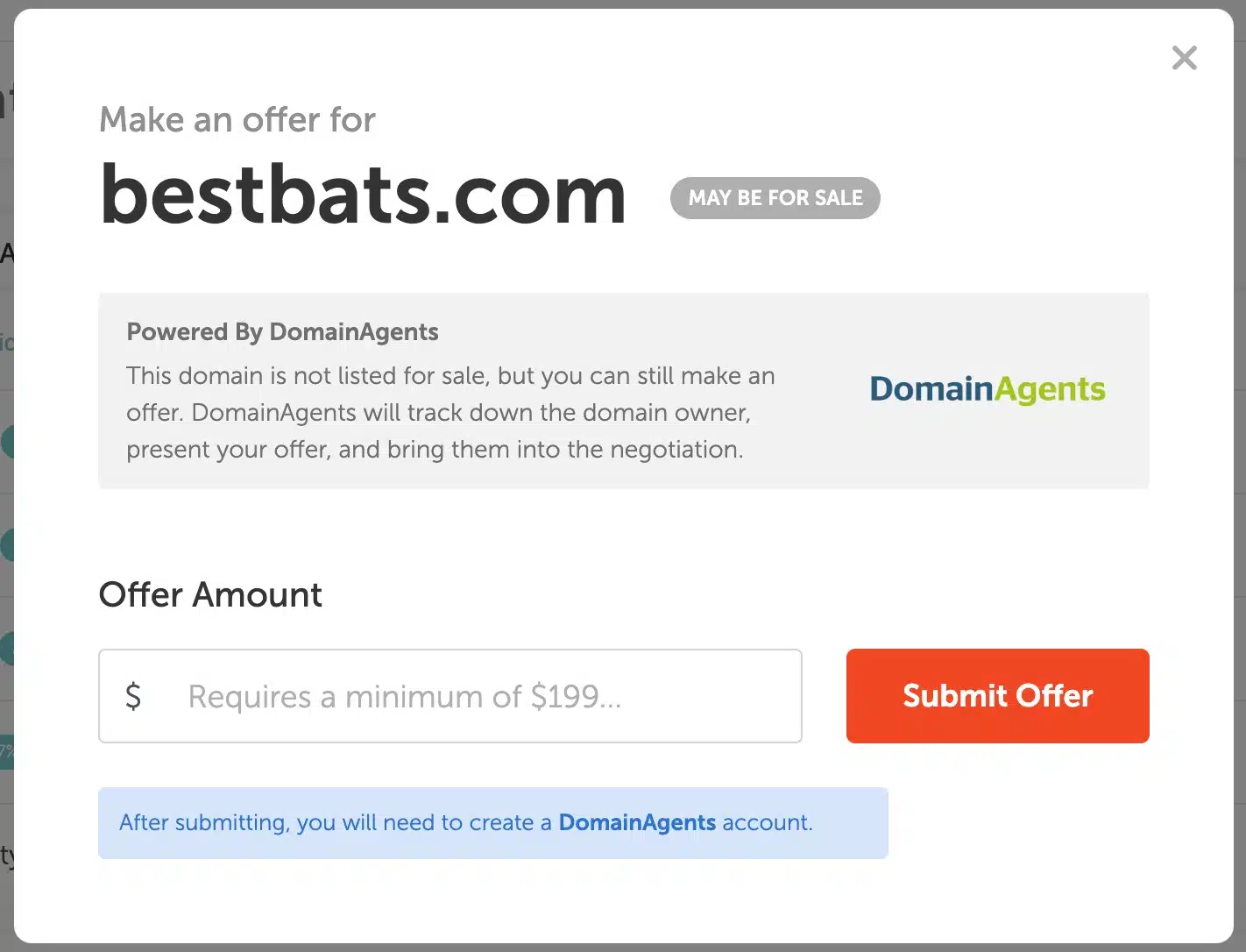 Offer to Buy a Domain Name