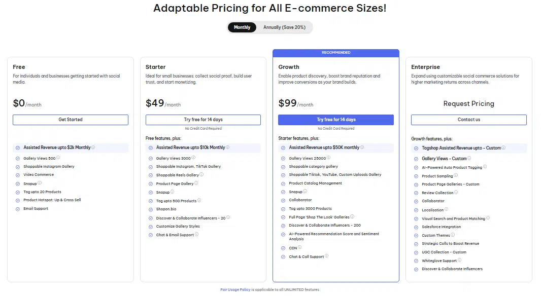 Shopon.Bio Pricing