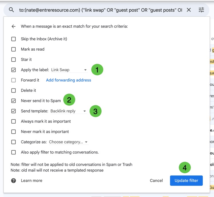 Filter gmail auto reply filter set up final Filter gmail auto reply filter set up final