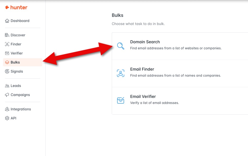 Hunter-IO Bulk Domain