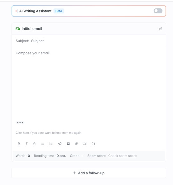 Hunter-io email broadcast