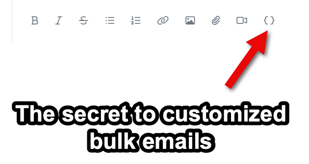Custom variables for bulk emails