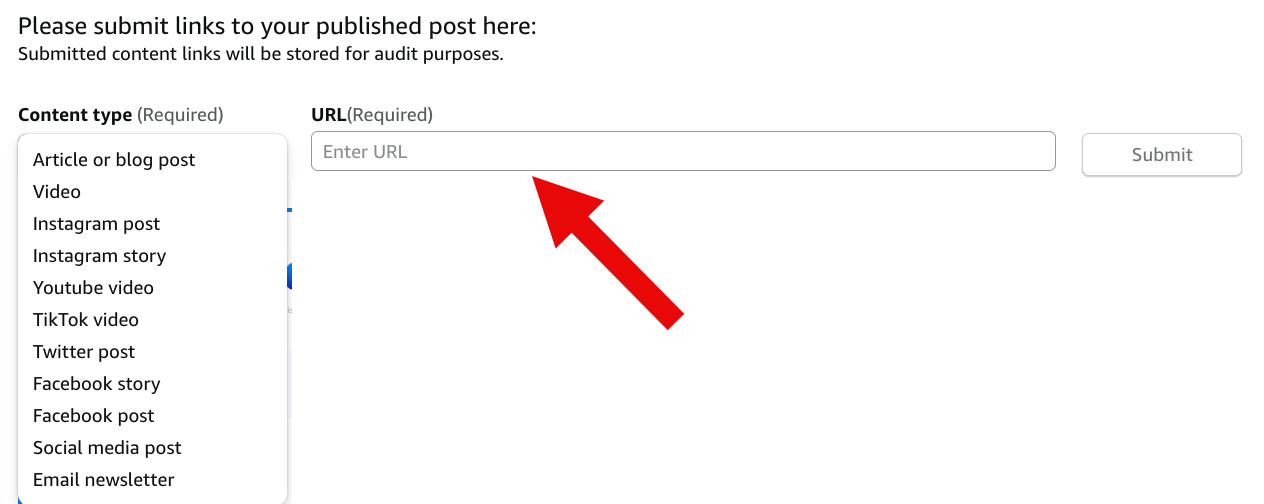 Submit creator connections content