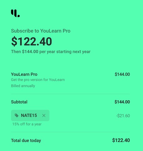youlearn ai discount