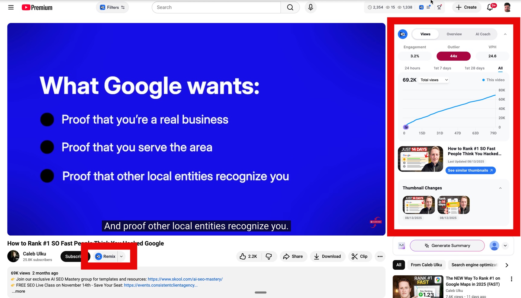 VidIQ Chrome Extension