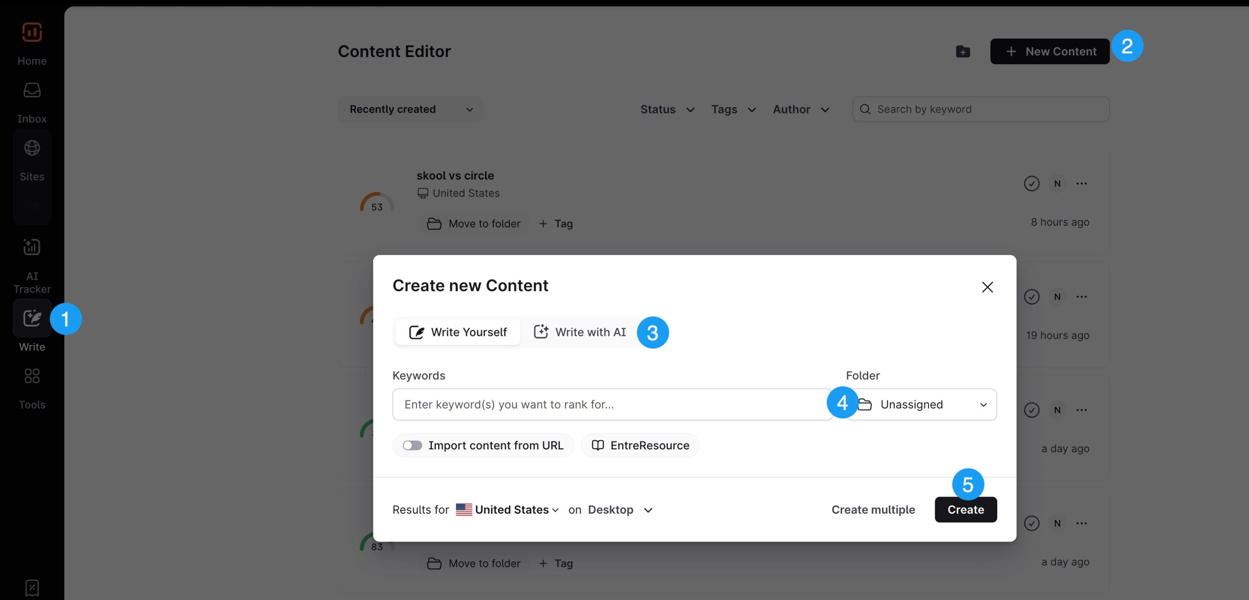 Surfer SEO Content Editor