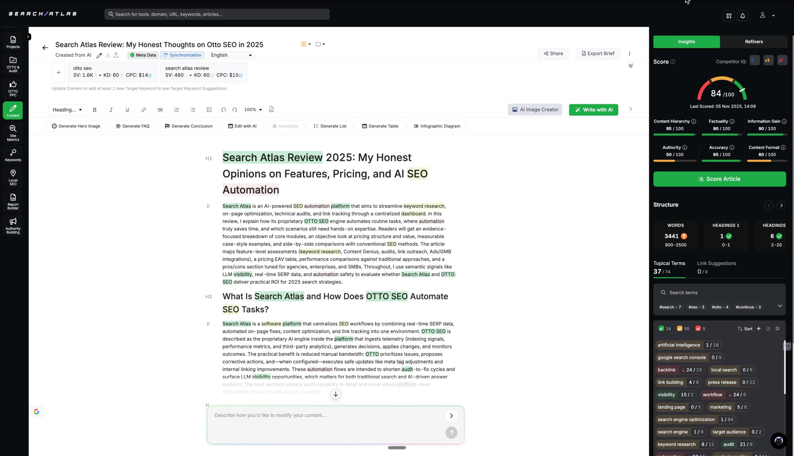 Search Atlas Content Editor Search Atlas Content Editor