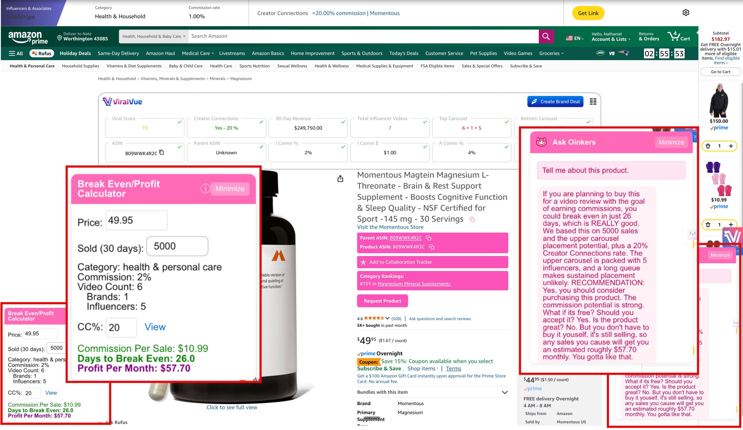 Ask Oinkers and Break Even Calculator