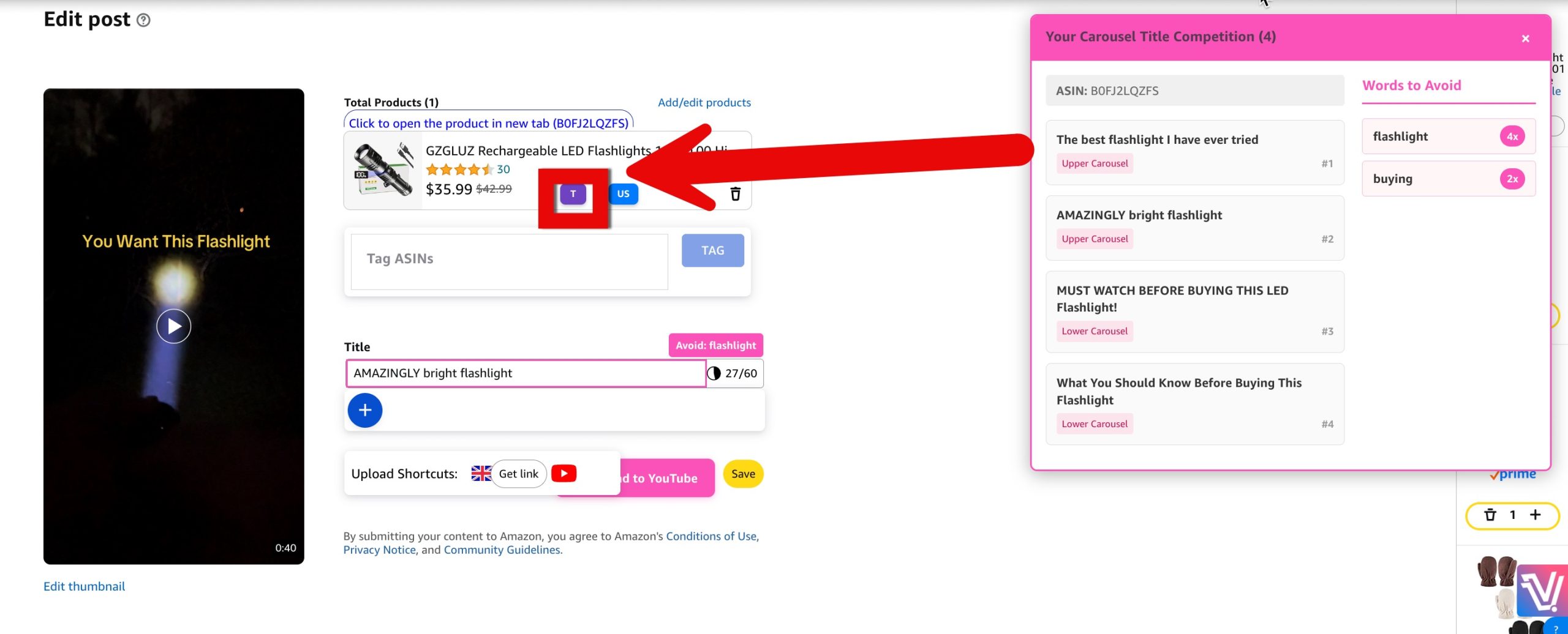 Oink for Influencers Title Optimizer