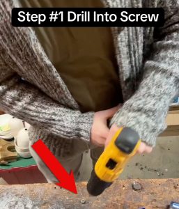 Remove stripped screw