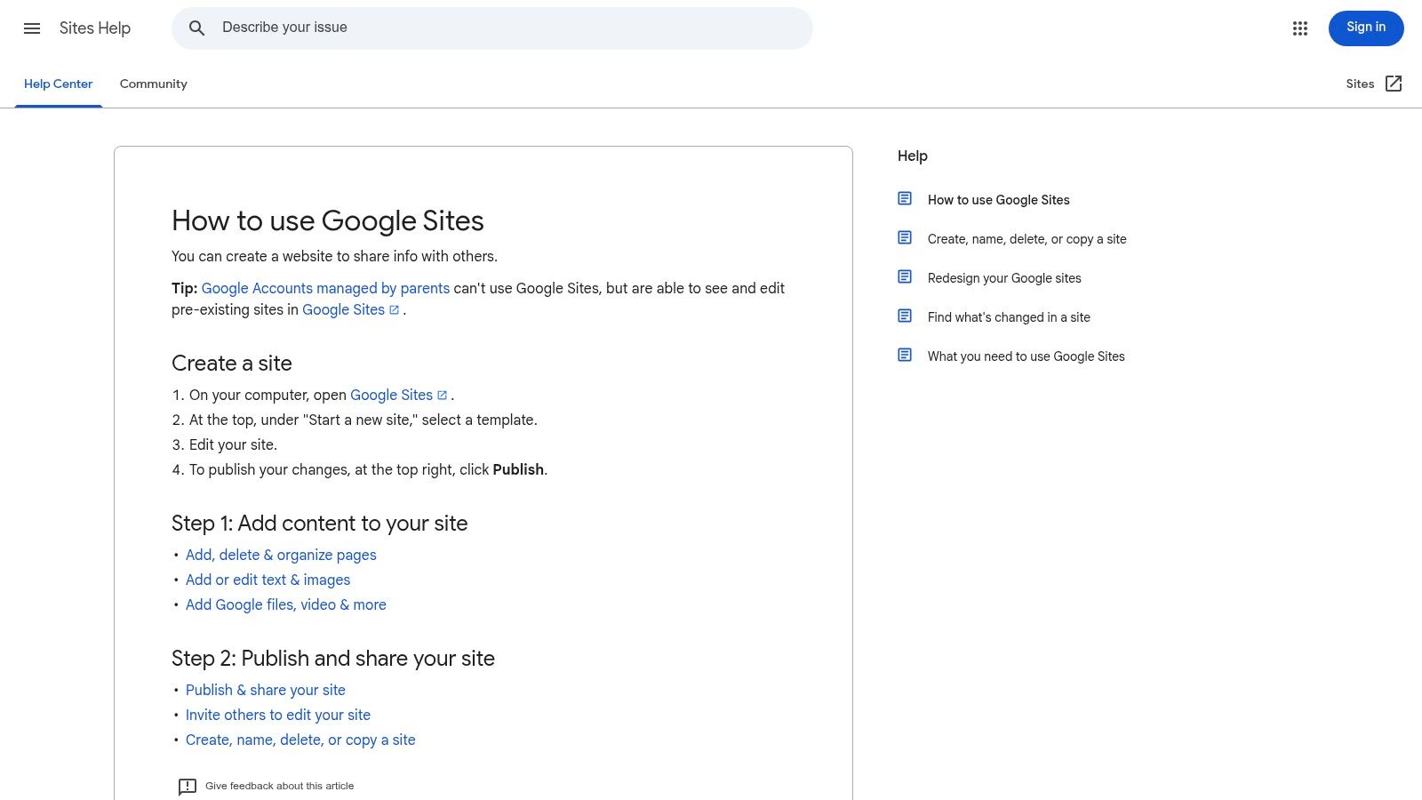 Google Sites