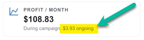 jpeg - EntreResource.com Profit per month: 8.83; during campaign, .93 ongoing.